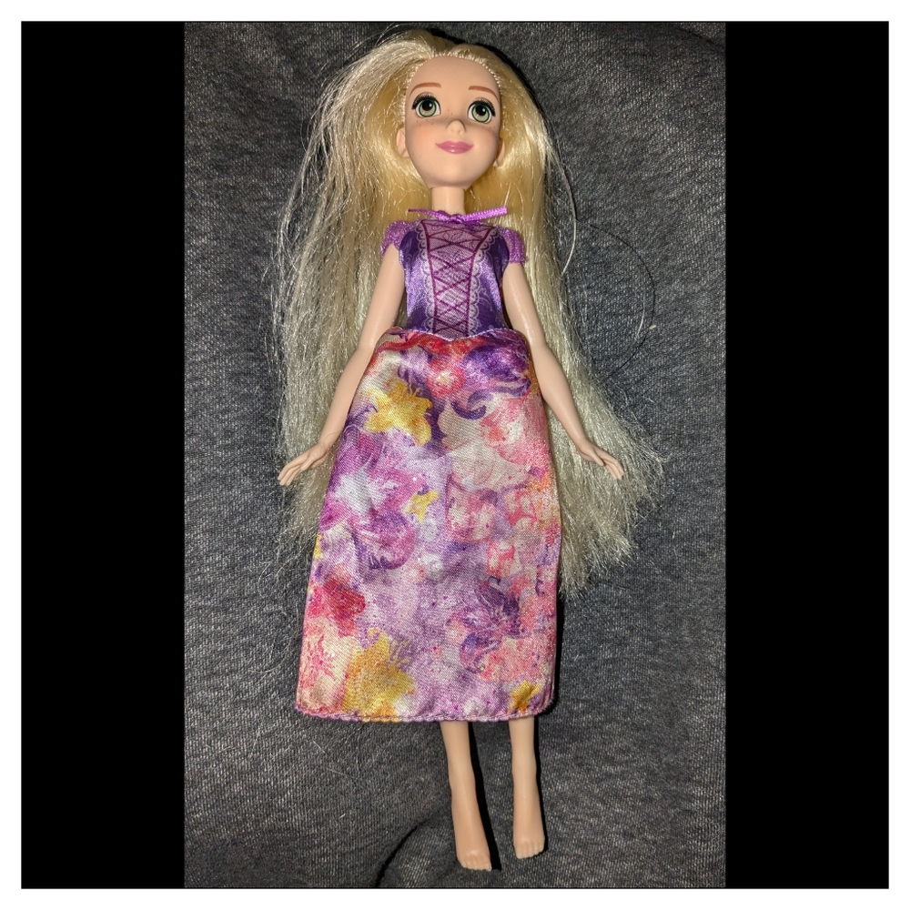 Disney Princess Rapunzel Doll with Purple Floral Dress 2015